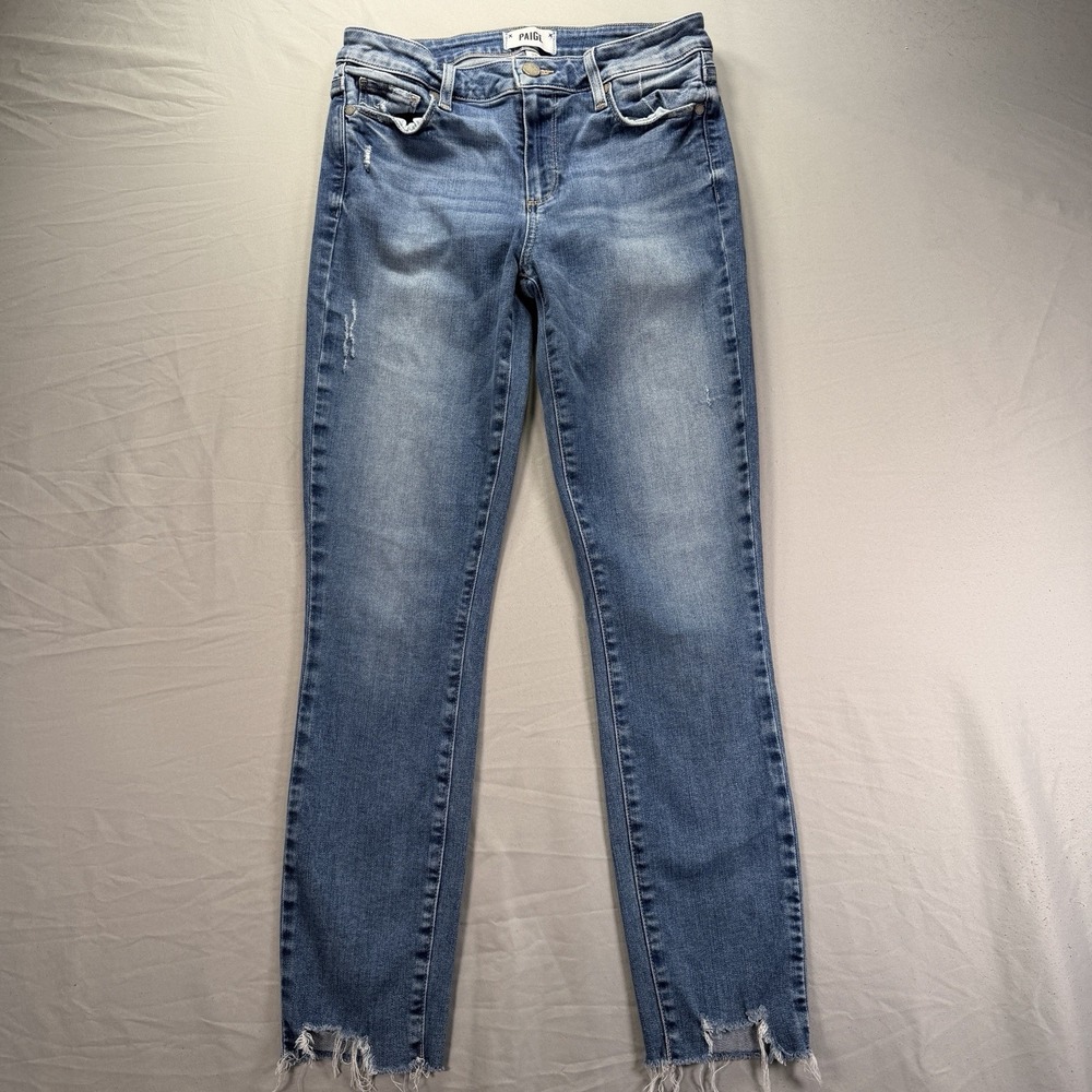 Paige Jeans Womens 28 Verdugo Ankle Stretch Denim Raw Hem 5 Pockets Slim Fit